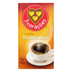 Café Torrado E Moído 3 Corações Tradicional 500g