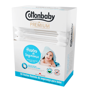 Hastes Flexíveis Cottonbaby De Segurança Com 50 Unidades