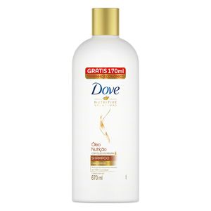 Shampoo Dove 670ml Econômico Óleo Nutrição Gts 170ml