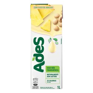 Bebida Vegetal Ades À Base De Soja Com Suco De Abacaxi 1l