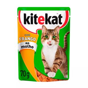 Alimento Kitekat Para Gatos Adultos Sabor Frango Ao Molho 70g