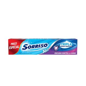 Creme Dental Sorriso Tripla Limpeza Completa 120g