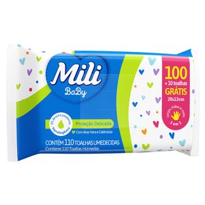 Toalhas Umedecidas Mili Baby C/100