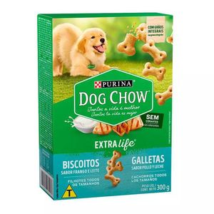 Biscoito Para Cães Filhotes Dog Chow Frango E Leite 300g