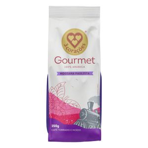 Café Moído 3 Corações Gourmet Mogiana Paulista 250g.