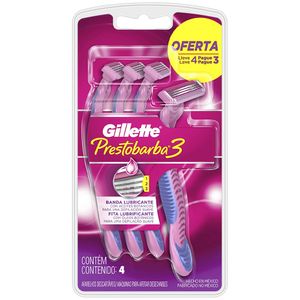 Aparelho Depilatório Gillette Prest3 Feminino Lv4 Pg3