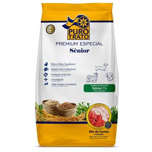 Ração Puro Trato Senior 7+ Mix De Carnes E Cereais 1kg