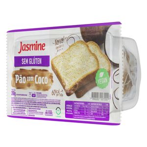 Pão Jasmine Com Coco Sem Glúten Fatiado 350g