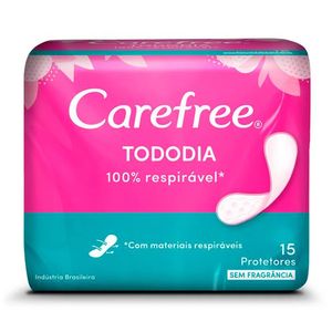 Protetor Diário Carefree Todo Dia Sem Perfume Com 15 Unidades