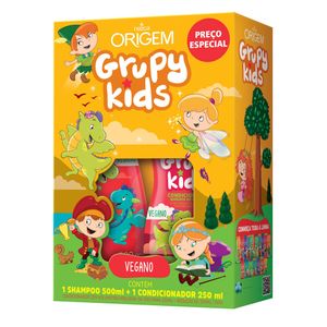 Kit Infantil Origem Grupy Kids Shampoo 500ml + Condicionador 250ml Hidrata De Montão