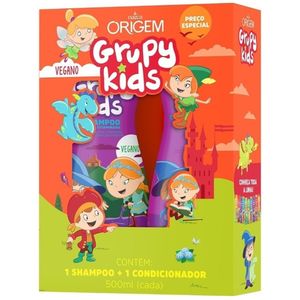 Shampoo 500ml + Condicionador 250ml Origem Grupy Kids Infantil Força Vitaminada
