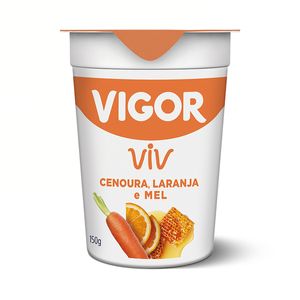 Iogurte Integral Vigor Viv Cenoura, Laranja E Mel Copo 150g