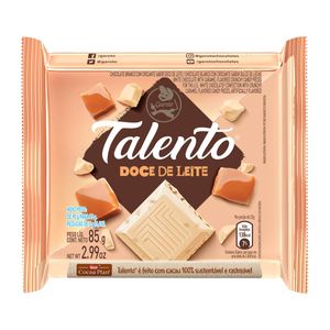 Chocolate Garoto Talento Branco Doce De Leite 85g