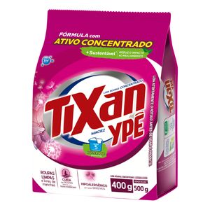 Lava Roupas Pó Concentrado Maciez Tixan Ypê Sachê 400g