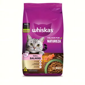 Alimento Whiskas Para Gatos Adultos Sabor Salmão 900g