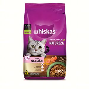 Ração Para Gato Adulto Whiskas Sabor Salmão 900g