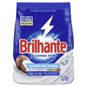 Lava Roupas Em Pó Brilhante Delicadeza Total Pacote 1,6kg