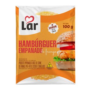 Hambúrguer Lar Frango Empanado Congelado 100g