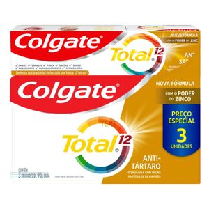 Creme Dental Colgate T12 Anti-Tártaro 3x90g