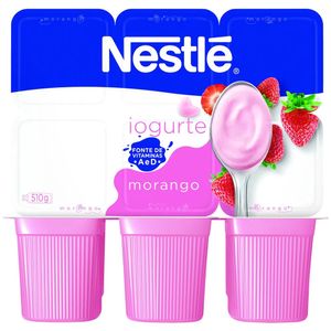 Iogurte Nestlé Polpa Morango Bandeja 510g