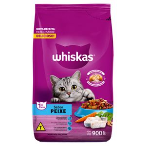 Ração Para Gato Whiskas Adulto Sabor Peixe 900g