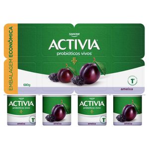 Leite Fermentado Activia Ameixa Bandeja 680g Embalagem Econômica