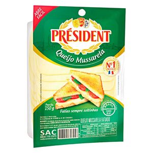 Queijo Président Mussarela Fatiado 150g