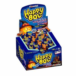 Chiclete Happy Bol Bruxolito Que Pinta De Bola Tutti-Frutti 140g