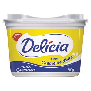 Margarina Delícia Com Creme De Leite Com Sal 500g