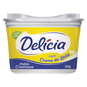 Margarina Delícia Com Creme De Leite Sem Sal 500g