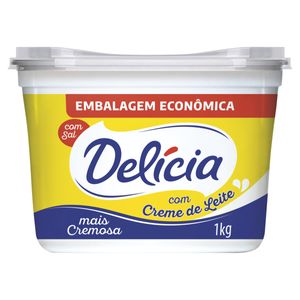 Margarina Com Sal Com Creme De Leite Delícia Pote 1kg