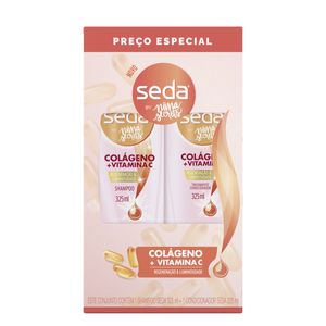 Kit Seda Shamp+Cond Secrets 325ml Colageno+Vit C