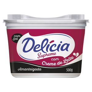 Margarina Delícia Supreme Amanteigada Com Creme De Leite Com Sal 500g