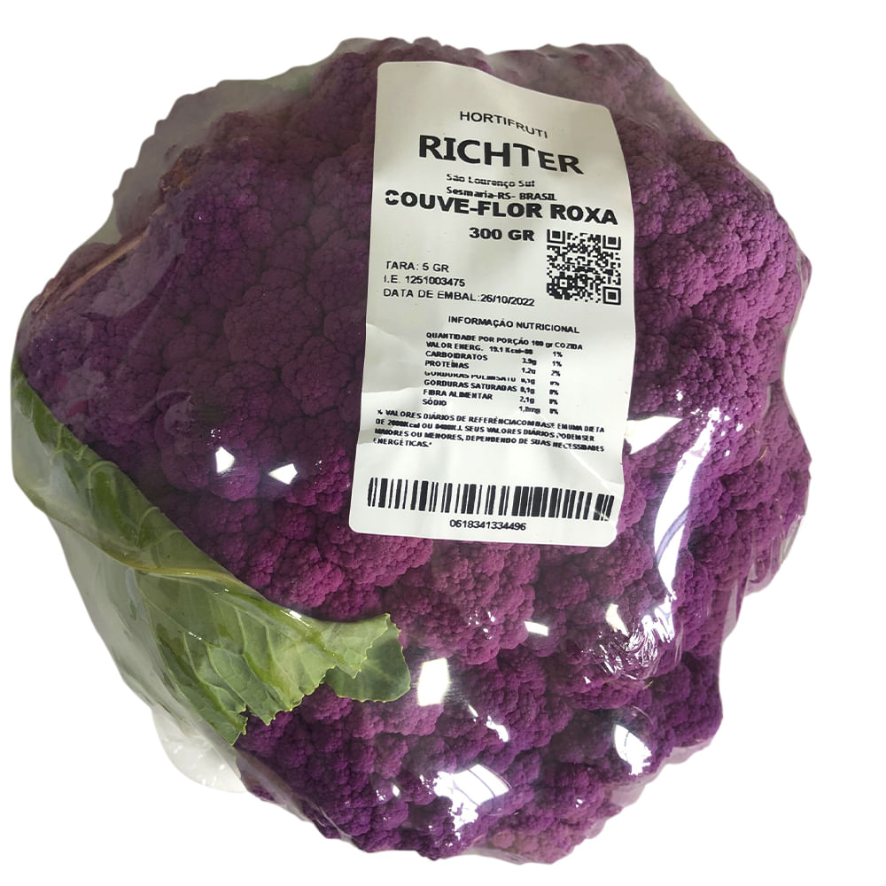 Couve Flor Roxa Richter Embalada 300g