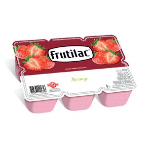 Bebida Láctea Fermentada Frutilac Sabor Morango Bandeja 480g