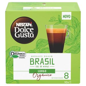 Cápsula Café Lungo Orgânico Nescafé Dolce Gusto 80g 10cp