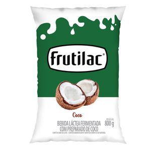 Bebida Láctea Fermentada Frutilac Sabor Coco Saco 800g