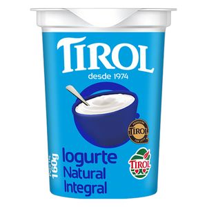 Iogurte Integral Natural Tirol Copo 160g