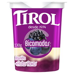 Iogurte Bicamadas Baunilha+Frutas Roxas Tirol Copo 130g