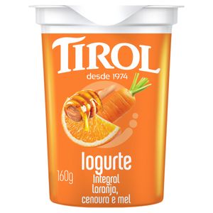 Iogurte Integral Laranja, Cenoura E Mel Tirol Copo 160g