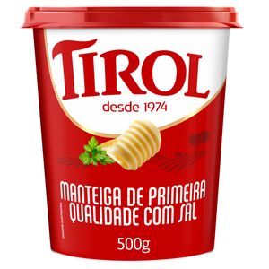 Manteiga Com Sal Tirol Pote 500g