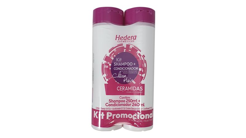 SHAMPOO 250ML+CONDICIONADOR 240ML HEDERA CERAMIDAS - Treichel Delivery