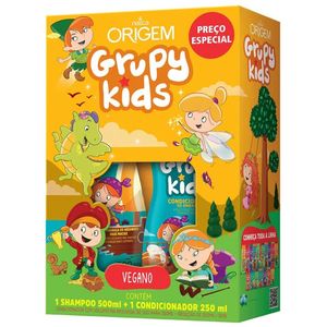 Kit Infantil Origem Grupy Kids Shampoo 500ml + Condicionador 250ml Xô Embaraço