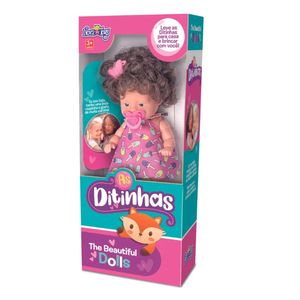 Brinquedo Nova Toys Ditinhas Negra Cabelo Crespo