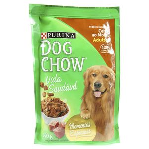 Alimento Purina Dog Chow Para Cães Adultos Minis E Raças Pequenas Sabor Carne Ao Molho 100g