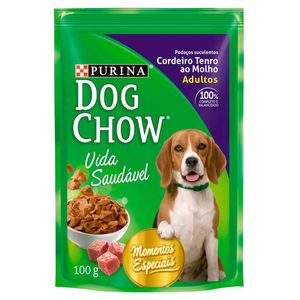 Ração Purina Dog Chow Adulto Cordeiro Ao Molho 100g