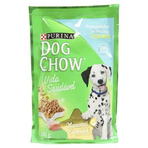 Alimento Purina Dog Chow Para Cães Filhotes Minis E Raças Pequenas Sabor Frango Ao Molho 100g