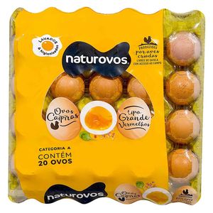 Ovos De Galinha Naturovos Caipira Vermelho Com 20 Unidades
