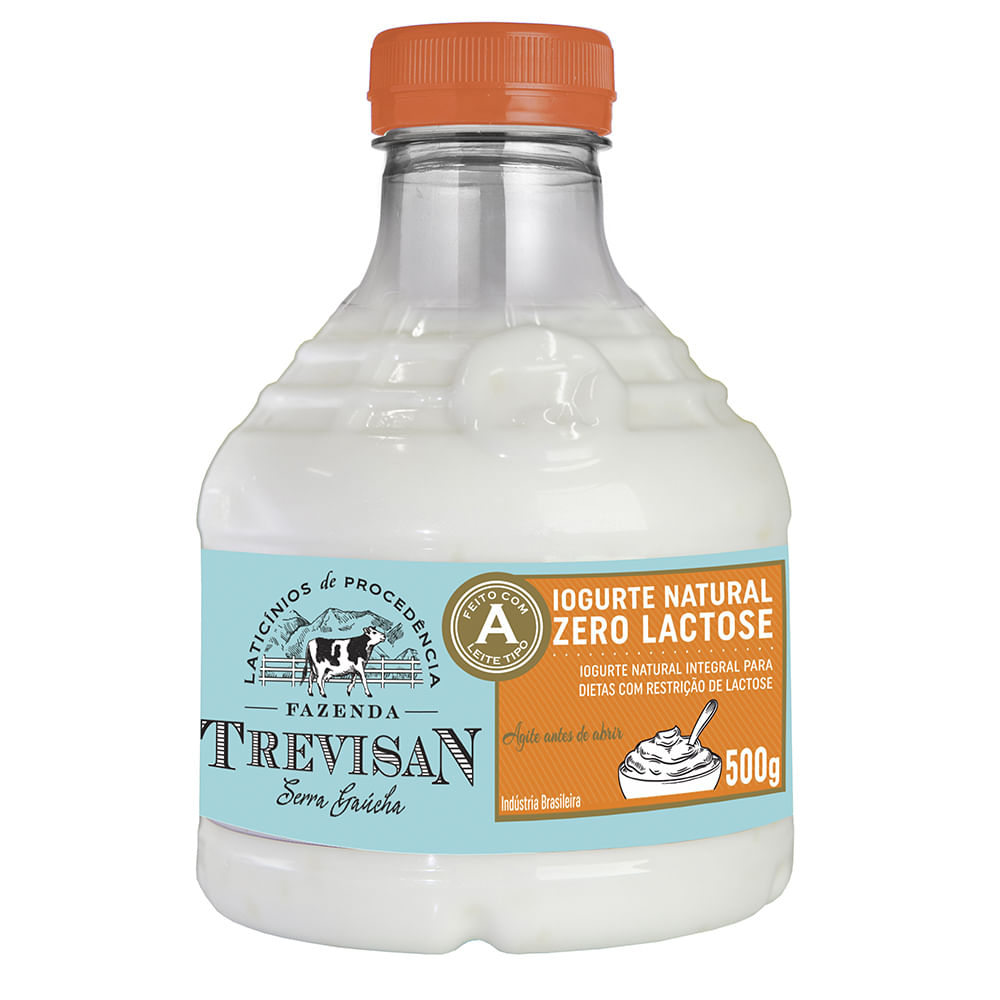IOGURTE TREVISAN ZERO LACTOSE NATURAL 500G - Treichel Delivery