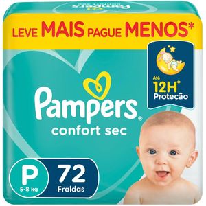 Fralda Pampers Confort Sec P C/72